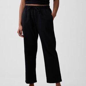 Gap Mid Rise Easy Wide-Leg Twill Pants size M black